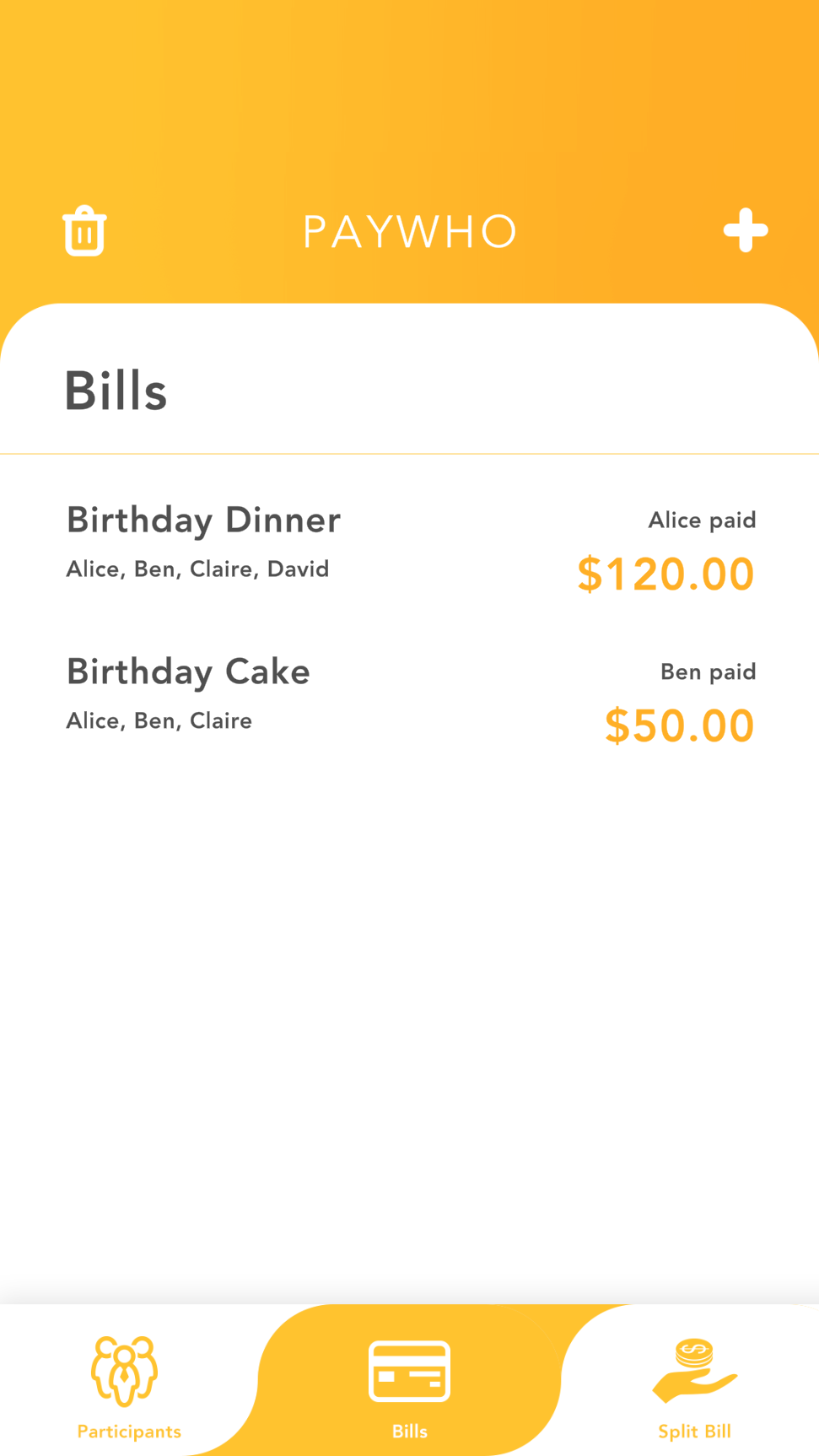 PayWho bills