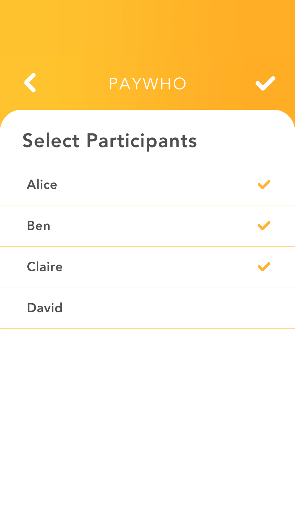 Select participants